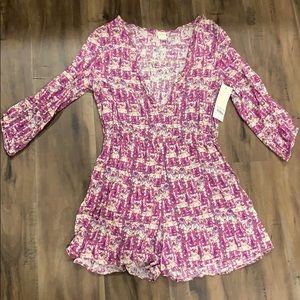 Purple pattern romper